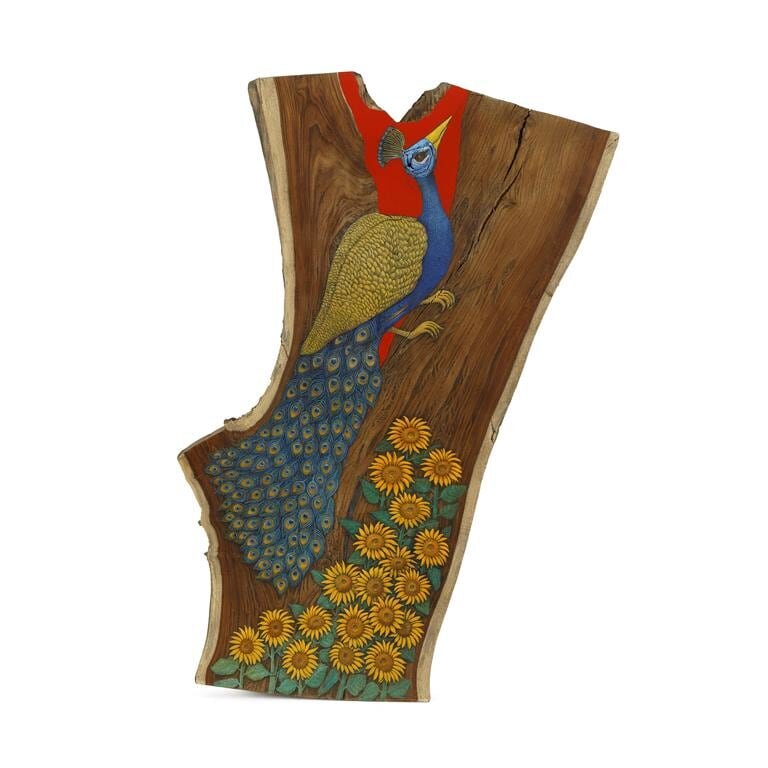 Ompal Sansanwal — acrylic, pen and acrylic ink on wood